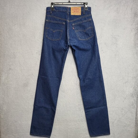 Levi’s 505-0216 Jeans 29x33 Dark Wash Straight Leg Denim USA Made 80s TAG 29X34 - Picture 3 of 12